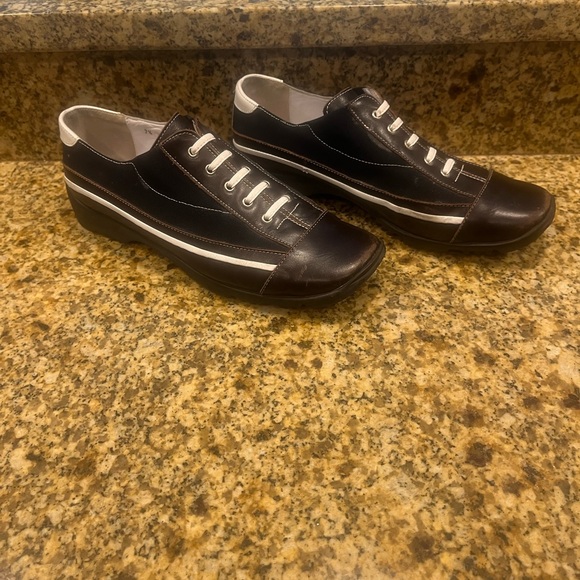 Linea Stretch Walter Genuin Luxury  Leather Golf Shoes 7.5 Sneakers Italy Brown - Picture 3 of 12